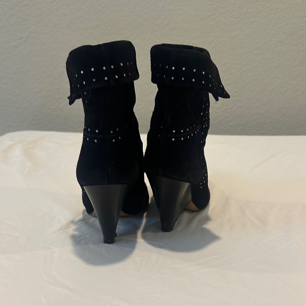 Isabel Marant Black Suede Studded Boots - Picture 4 of 6
